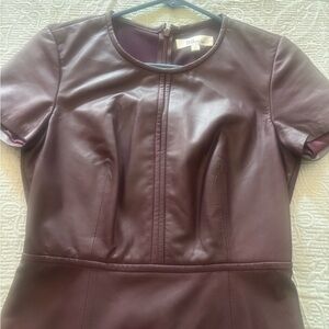 Bebe Women's Deep Burgundy Leather Jacket